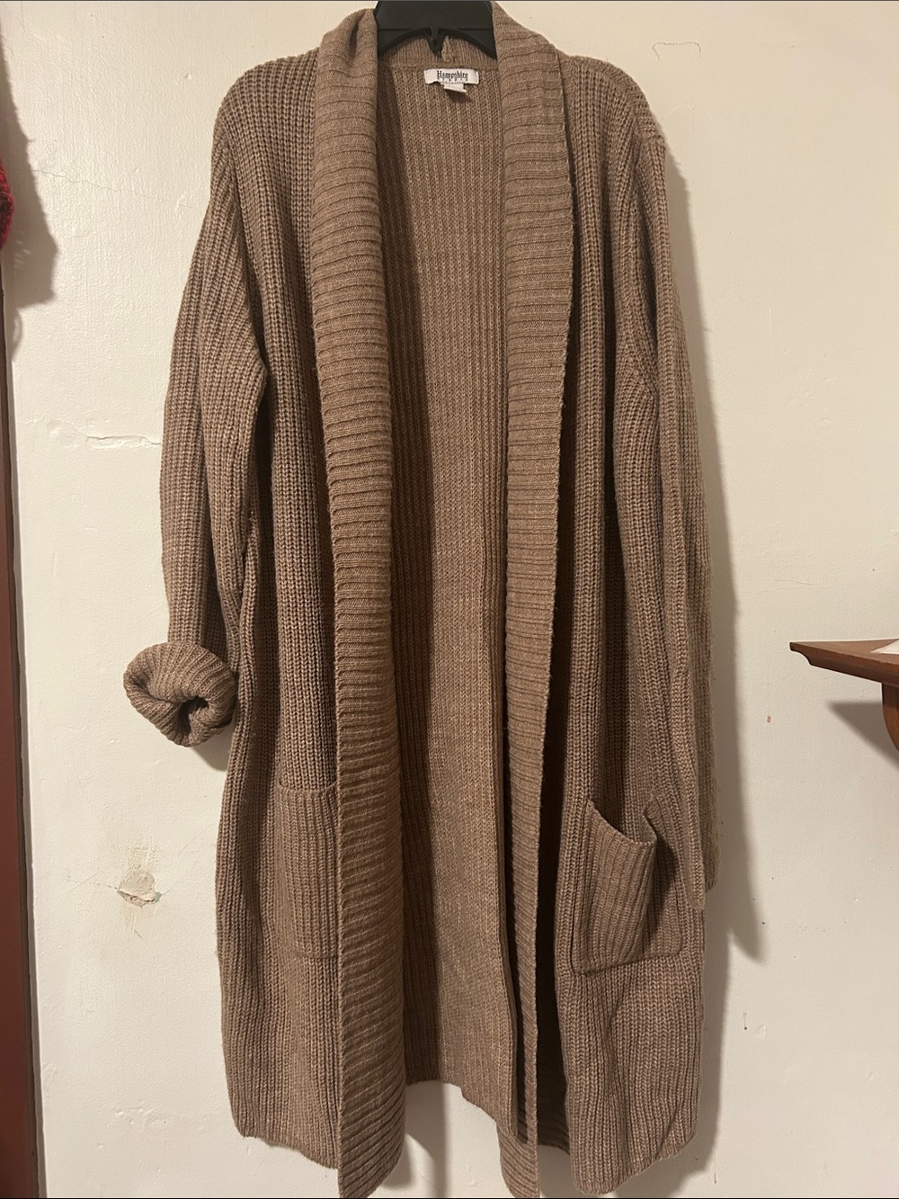 Cozy Open-Front Longline Cardigan - Taupe